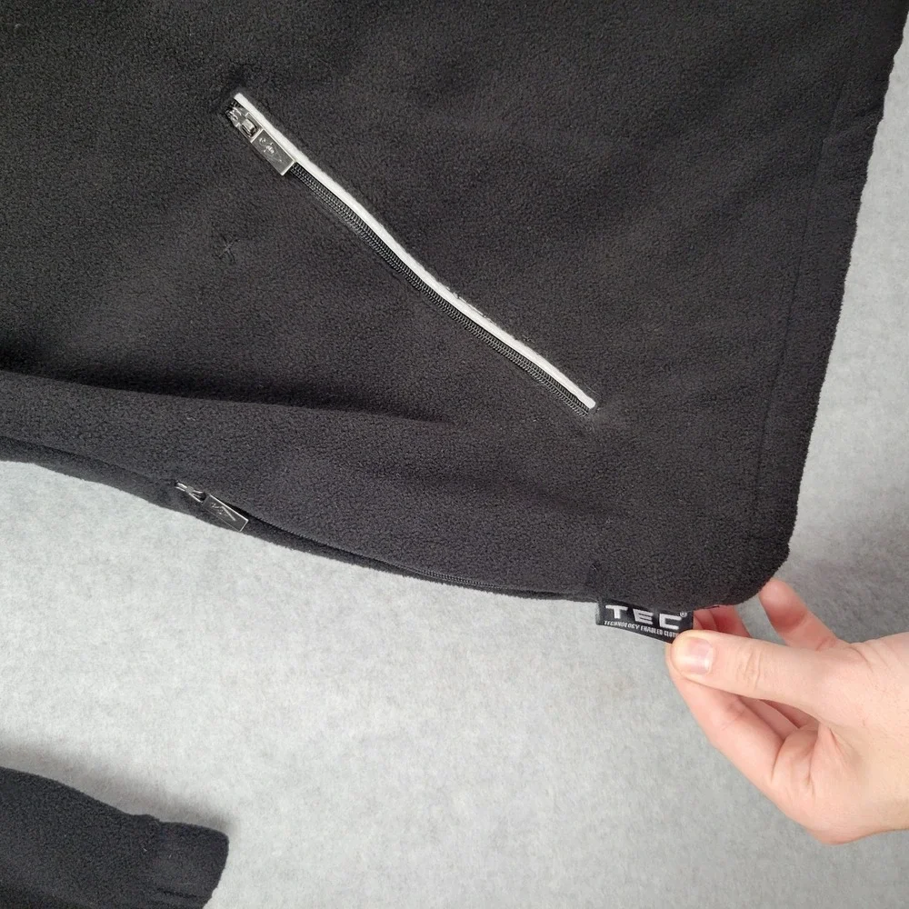Scottevest fleece Jacket Mens XXL Black TEC‎ 1/4 Zip Mock Neck Pullover